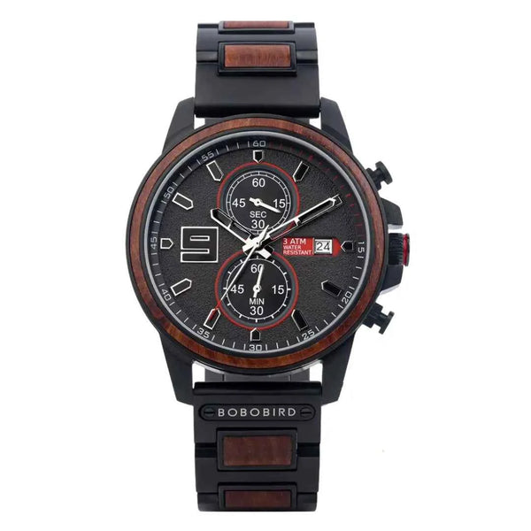 Relógio Masculino Bobo Bird Mechron Sandalwood Black