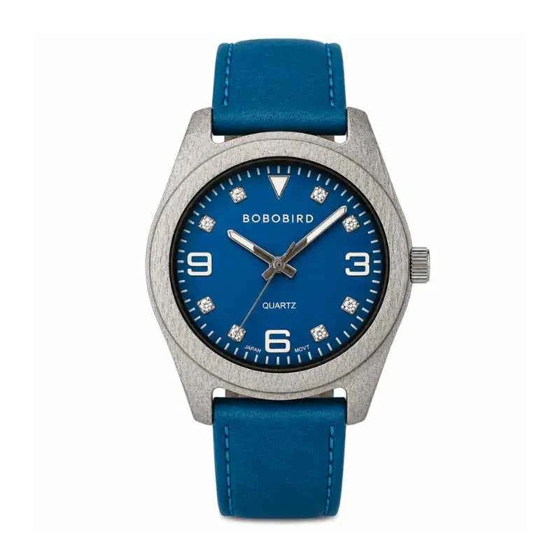 時計 boobooboo Bobo Bird Fiora Maple Blue | Relógio Feminino de Madeira – BOBO BIRD